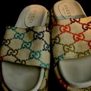 Gucci slides.